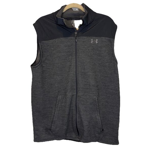 Under Armour Men's XL Gorpcore Specialist Zip Black And Gray Vest - Picture 1 of 7